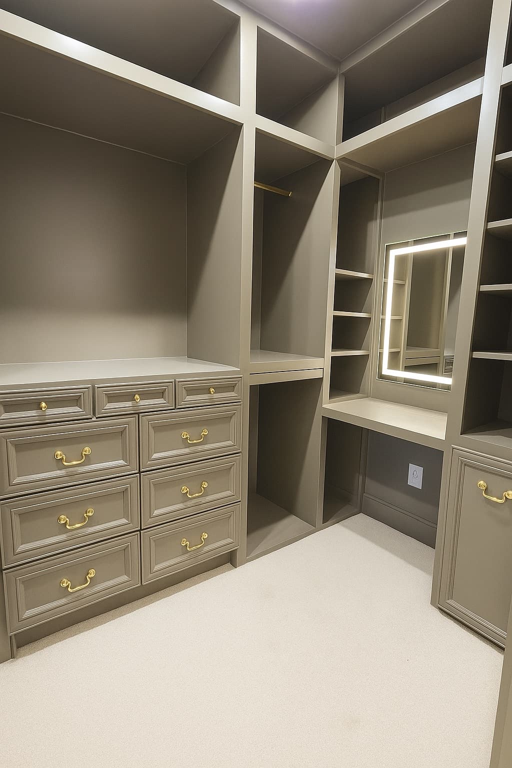 Integrated Makeup Vanity & Storage System